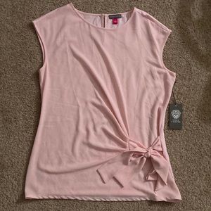 Pink Vince Camuto tie bow shirt tank top blouse
